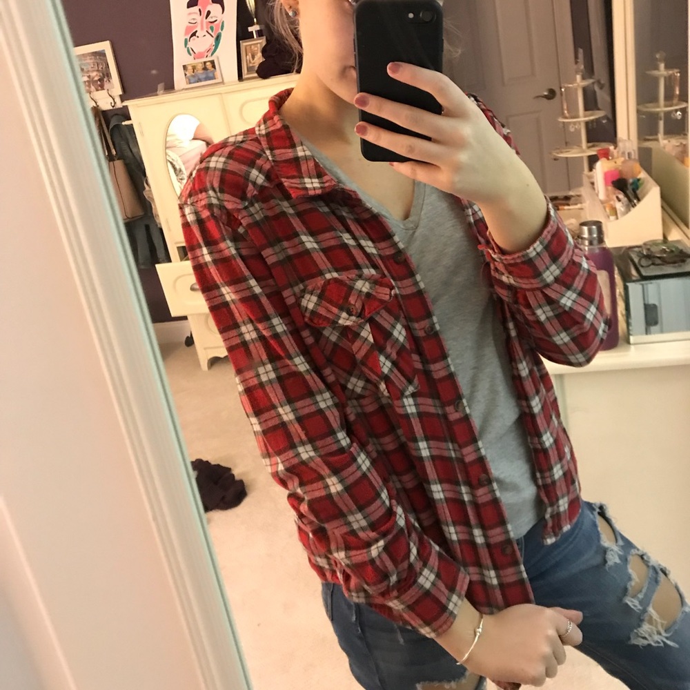 Forever 21 red plaid flannel